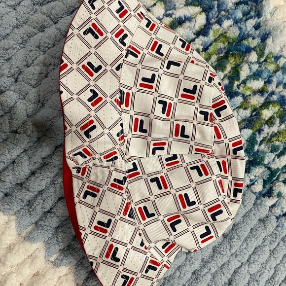 Fila Red and Blue Bucket Hat with Striped Band- Unisex (NWT) - Picture 3 of 7
